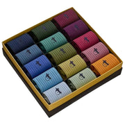 London Sock Company Simply Colourful 6-Pair Sock Box Set - Blue/Yellow/Pink