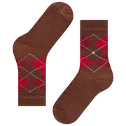 Burlington Whitby Socks - Brown/Red