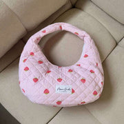 Moon Nude Strawberry Hoop Bag - Pink/Red