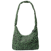 Sac à bandoulière Roka Belsize en toile de coton de taille moyenne - Vert artichaut d'animaux mélangés