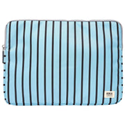 Housse pour ordinateur portable en toile recyclée Roka Brick Lane - Rayure bleue