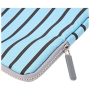 Housse pour ordinateur portable en toile recyclée Roka Brick Lane - Rayure bleue