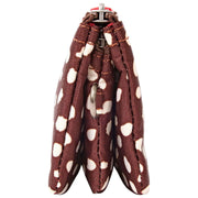 Petit portefeuille en toile recyclée Roka Carnaby - Taches marron