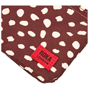 Petit portefeuille en toile recyclée Roka Carnaby - Taches marron