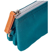 Roka Carnaby Small Recycled Canvas Wallet - Deep Teal Blue
