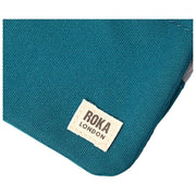 Roka Carnaby Small Recycled Canvas Wallet - Deep Teal Blue