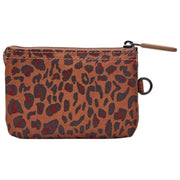 Roka Carnaby Petit portefeuille en toile recyclée - Mini Léopard Marron