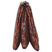 Roka Carnaby Petit portefeuille en toile recyclée - Mini Léopard Marron