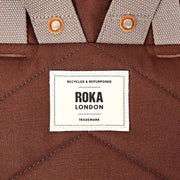 Petit sac à dos en toile recyclée Roka Finchley - Marron chocolat