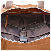 Petit sac à dos en toile recyclée Roka Finchley - Marron cannelle