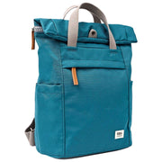 Petit sac à dos en toile recyclée Roka Finchley - Bleu sarcelle profond