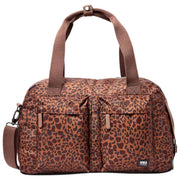 Roka Gatwick Small Recycled Canvas Duffle Bag - Mini Leopard Brown