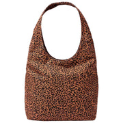 Roka Hoxton Large Cotton Canvas Shoulder Bag - Mini Leopard Brown