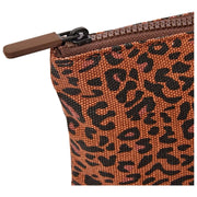 Roka Maida Vale Pochette en toile de coton moyenne - Mini Léopard Marron