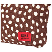 Roka Maida Vale Petite pochette en toile de coton - Pois marron