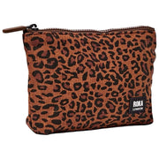 Roka Maida Vale Small Cotton Canvas Pouch - Mini Leopard Brown