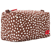 Roka Mayfair Small Cotton Canvas Wash Bag - Brown Dot