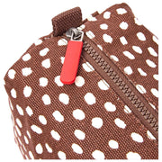 Roka Mayfair Small Cotton Canvas Wash Bag - Brown Dot