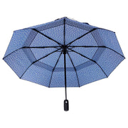 Parapluie Roka Waterloo en nylon recyclé - Bleu marine à pois
