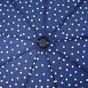 Parapluie Roka Waterloo en nylon recyclé - Bleu marine à pois