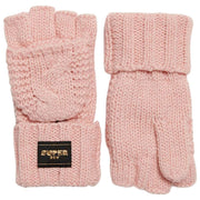 Superdry & Co Cable Knit Gloves - Pink Fleck