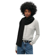 Superdry & Co Soft Rib Knit Scarf - Black