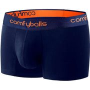 Comfyballs Cotton Regular Boxer - Navy/Tangerine