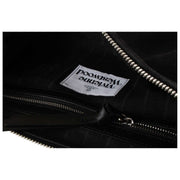 Vivienne Westwood Emma Suede Leather Shoulder Bag - Black