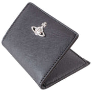 Vivienne Westwood Saffiano Slim Flap Card Holder Purse - Noir