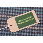 Bassin and Brown Keegan Checked Wool Scarf  - Blue/Grey/White