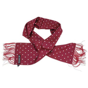 Knightsbridge Neckwear Polka Dot Dress Scarf - Burgundy/White