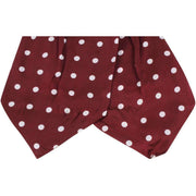 Knightsbridge Neckwear Polka Dot Silk Cravat - Wine/White
