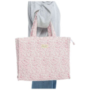 Grand sac cabas Moon Nude Peony - Rose/Blanc