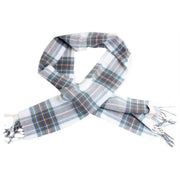 Locharron of Scotland Stewart Dress Lambwool Scarf - White/Blue/Yellow