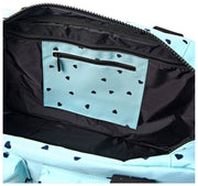 Sac de sport Roka Gatwick en toile recyclée de taille moyenne - Bleu imprimé cœur