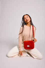 Hindbag Margault Shoulder Bag - Velvet Brick Orange
