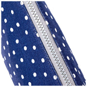 Roka Maida Vale Medium Cotton Canvas Pouch - Navy Polka Dot