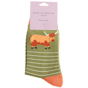 miss-sparrow-london-highland-cow-and-stripes-bamboo-socks---moss-green-34596412