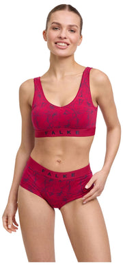 Falke Daily Comfort Print 2-Pack Bustier Bralette - Noir/Rouge