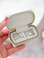 Stackers Petite Zipped Travel Jewellery Box - Oatmeal