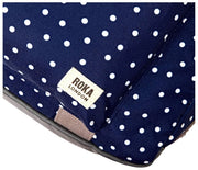 Petit sac de sport en toile recyclée Roka Gatwick - Bleu marine à pois