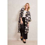 Elie Beaumont Serendipity Long Kimono - Black Meadow