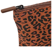 Roka Maida Vale Pochette en toile de coton moyenne - Mini Léopard Marron