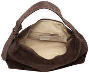 Sac souple en daim Elie Beaumont - Marron chocolat