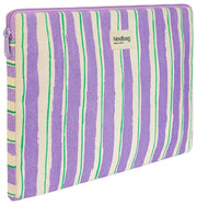 Housse pour ordinateur portable Hindbag Ava Medium 15 pouces - Rayures vertes/parme