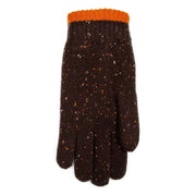 dents-argyle-marl-yarn-knitted-gloves---chocolate-brownpumpkin-orange-34477616