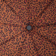 Parapluie Roka Waterloo en nylon recyclé - Mini léopard marron