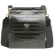 Alice Wheeler London Bloomsbury Cross Body Bag - Black Croc