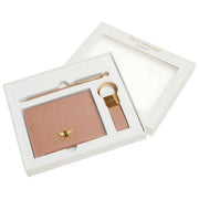 Alice Wheeler London Bow Card Holder Porte-clés et stylo Coffret cadeau de luxe - Rose