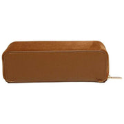Alice Wheeler London Kensington Small Suede Train Case - Fudge Tan
